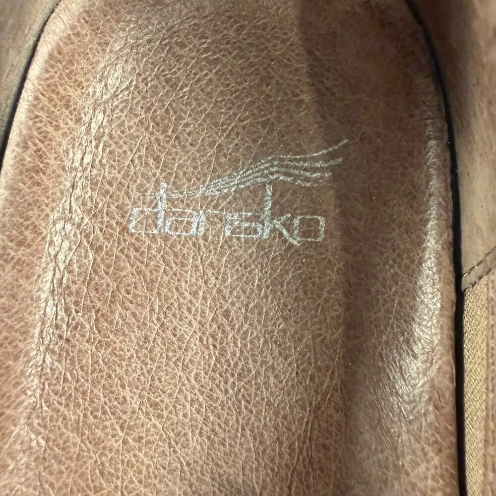 Dansko Black Leather Mary Jane Wedge Shoes Comfortable Casual Size 39 (8.5-9)